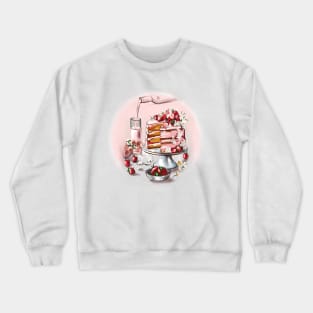 cake and flowers Crewneck Sweatshirt